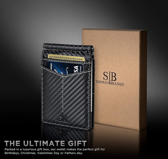 SERMAN BRANDS RFID Blocking Wallet Slim Bifold - Image 6