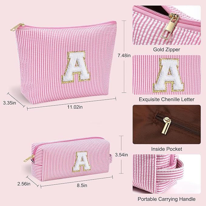 YOOLIFE Personalized Initial Makeup Bag - Image 4