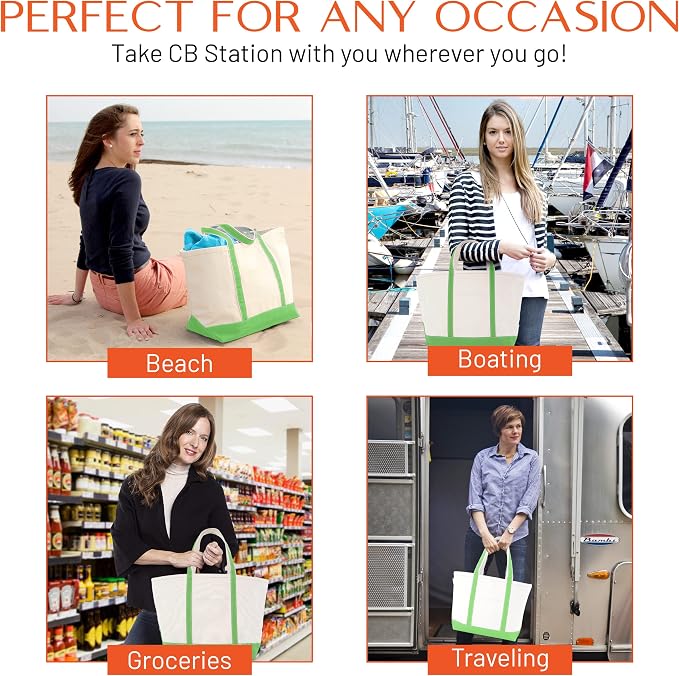 CB STATION Medium Classic Canvas Tote Bag - Image 8