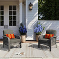 HOOOWOOO Patio Furniture Set, 2 Pieces Outdoor Wicker Chairs Set, All Weather by DesignforBetterLife