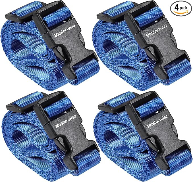 Buckle with Clips, Adjustable Nylon Straps with Buckle, Packing Strap by Masterwise