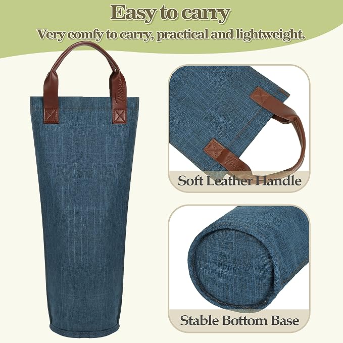 Tirrinia Single Wine Carrier Tote, Insulated Wine Cooler Bag - Image 5