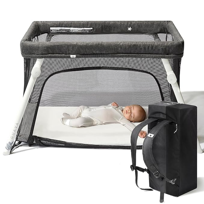 Guava Family Travel Crib includes Lightweight Backpack Design | Certified Baby by Guava