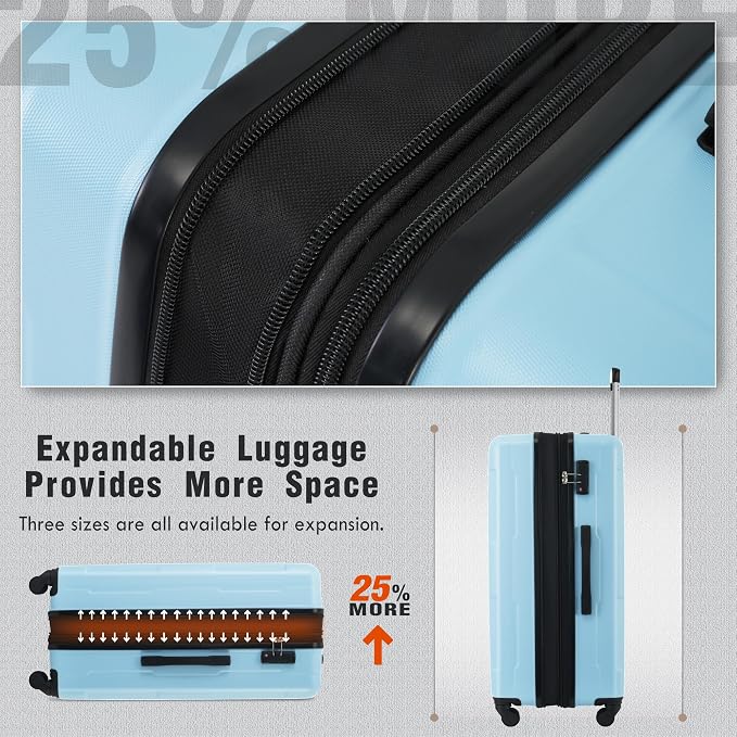 Merax Luggage Set 2 Piece Suitcase Sets - Image 8