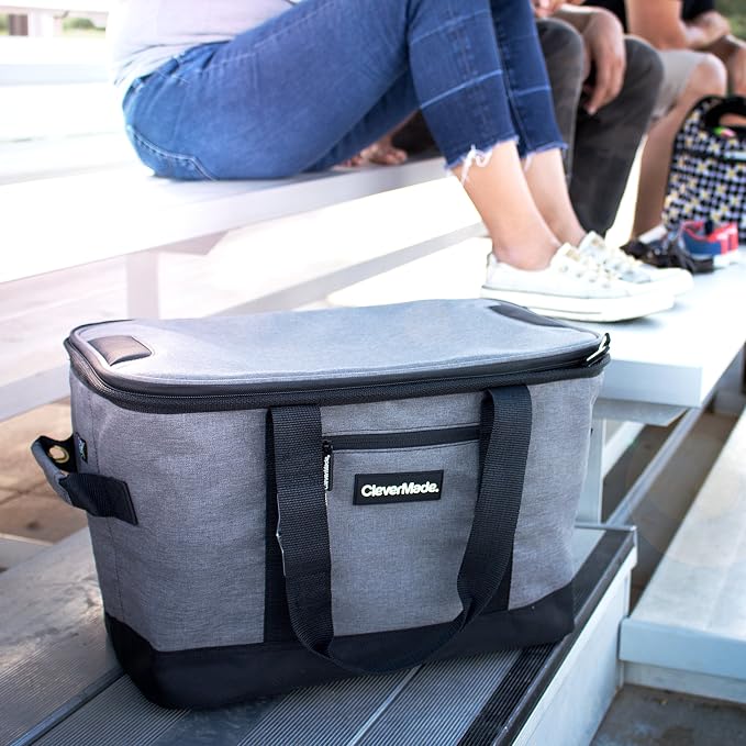 CleverMade Collapsible Insulated Cooler Bag – Leakproof Soft Folding Cooler - Image 8
