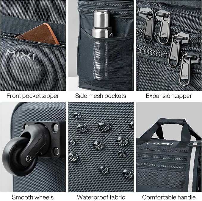 mixi Travel Bag with Wheels Expandable Foldable Luggage Bag Collapsible Rolling - Image 5