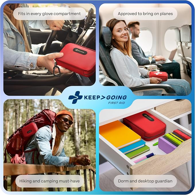 KeepGoing Travel First Aid Kit for Car, Camping and Outdoor Emergencies - Image 7