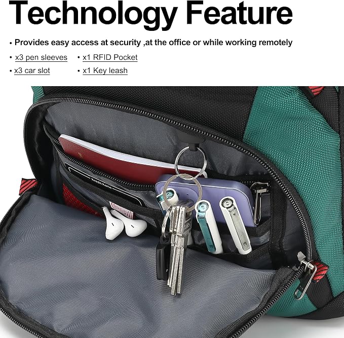 Boavan Laptop Backpack for men, 17.3 inch Laptop Bag - Image 3