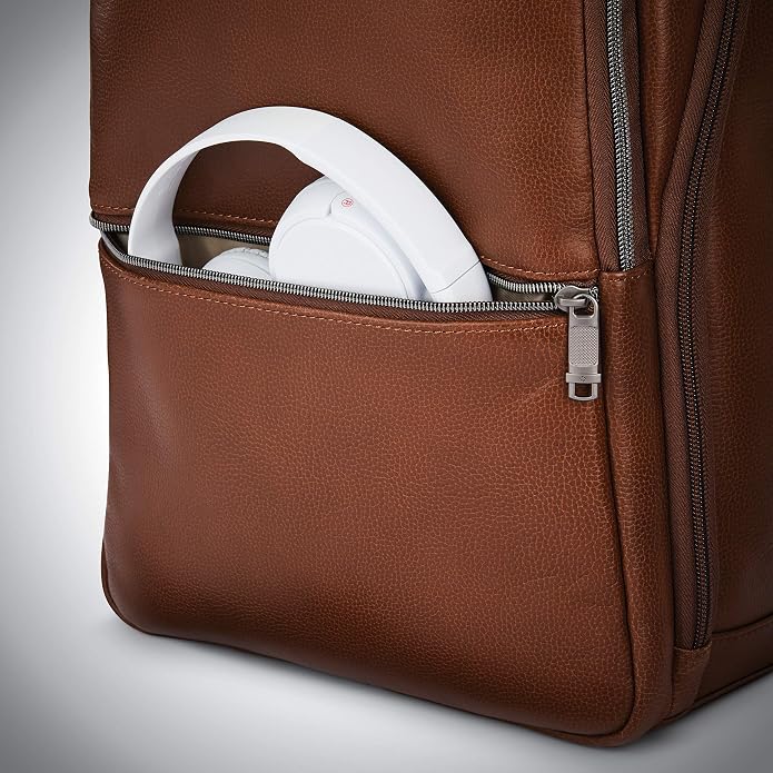 Samsonite Classic Leather Slim Backpack - Image 4