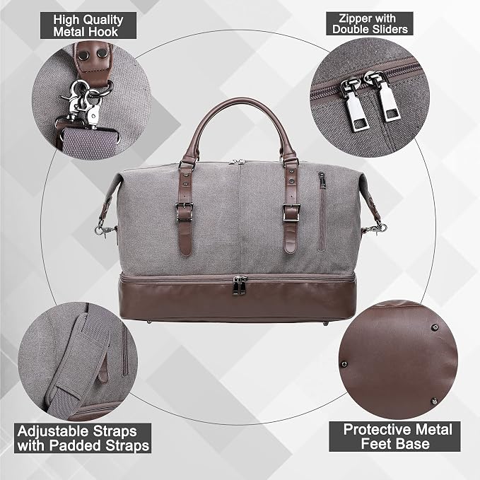 Weekender Overnight Bag Carry On Bag Travel Bag - Image 6