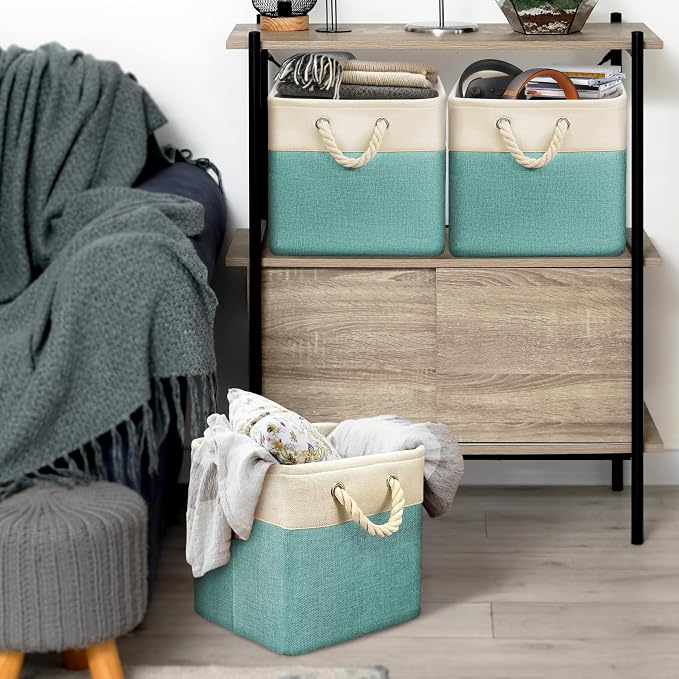 SIMPLE HOUSEWARE Fabric Storage Cubes, 3 Pack - Image 6