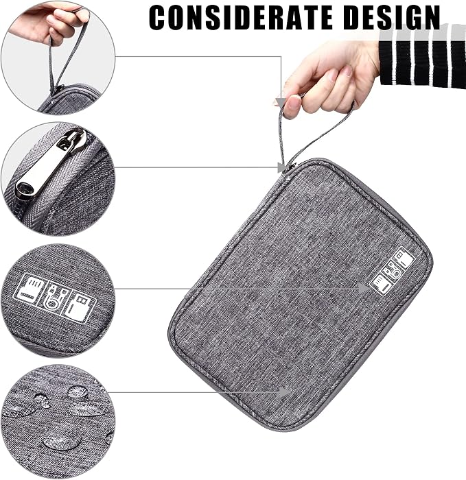 CILLA Travel Cord Organizer Case, Portable Waterproof Storage Bag - Image 4