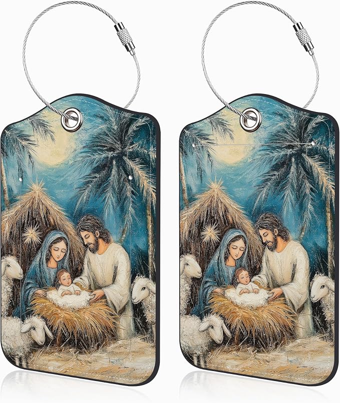 2 Pcs Nativity Scene Luggage Tags by Unknown
