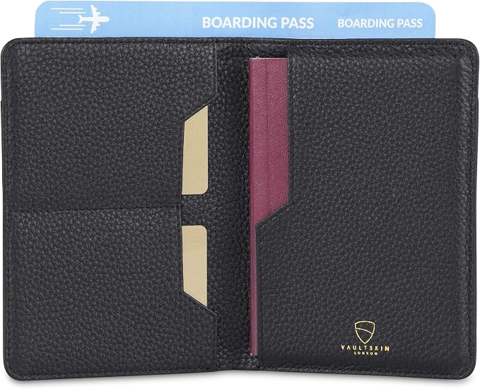 Vaultskin Leather Passport Holder, Slim RFID Blocking Travel Wallet - Image 2
