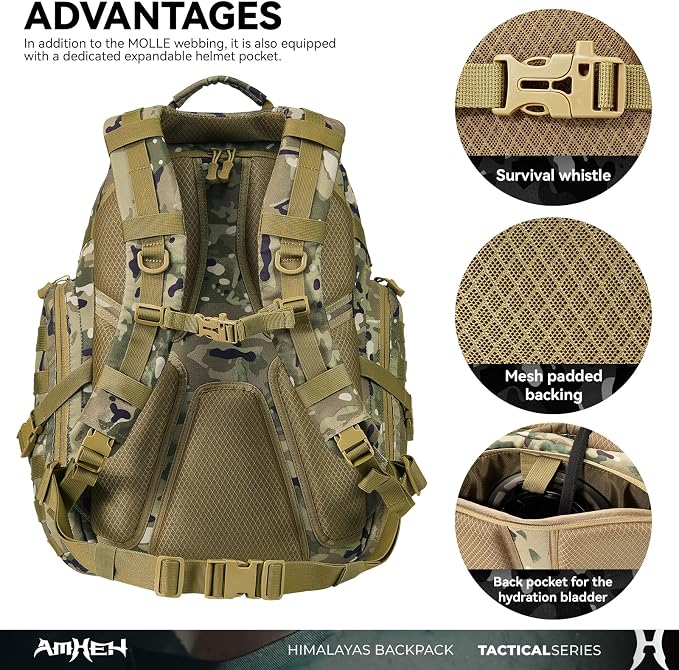 52L Tactical Backpack Military Molle Assault Pack - Image 4