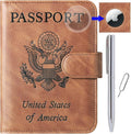 Airtag Passport Holder Cover Wallet Travel Essentials Leather Rfid Blocking by LOHASLIFE