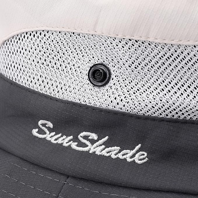 Womens Summer Sun Hat Beach Hat Wide Brim Outdoor UV Protection Hat Foldable - Image 6