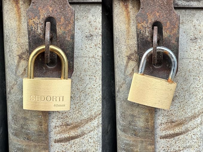 Weather Proof Lock, Keyed Alike Solid Brass Padlocks - Image 5