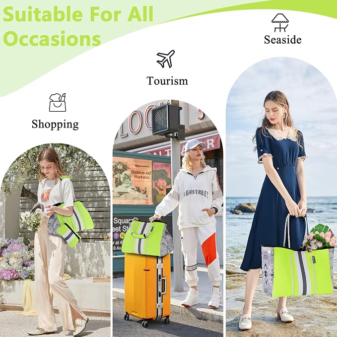 QOGiR Neoprene Multipurpose Beach Bag Tote - Image 7