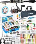 PLUSINNO Fishing Rod, Telescopic Fishing Rod and Reel Combo, Collapsible Travel by PLUSINNO