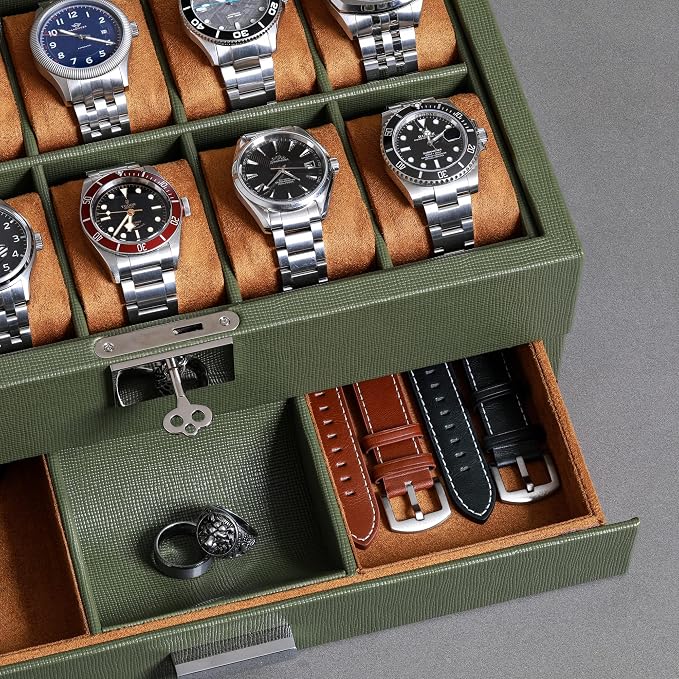 ROTHWELL 10-Slot Watch Box in Leather - Image 4