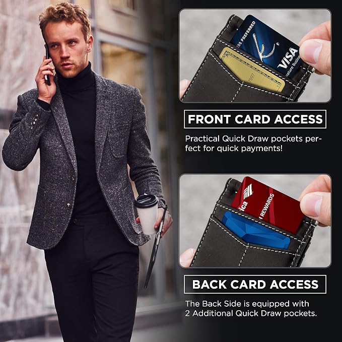 SERMAN BRANDS RFID Blocking Wallet Slim Bifold - Image 4