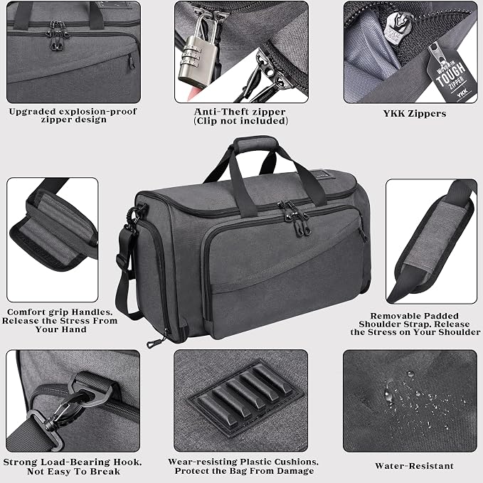Travel Garment Duffle Bag with Laptop Compartment, RFID Blocking Convertible - Image 4