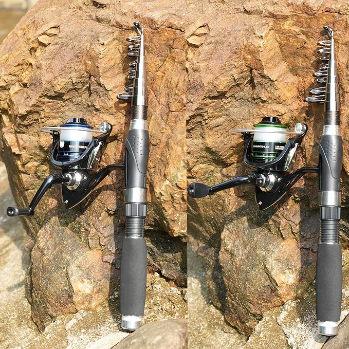 Fishing Pole Combo, Spinning Reels 170Pcs Worm Lure Kit Texas-Rigs-for-Bass - Image 7