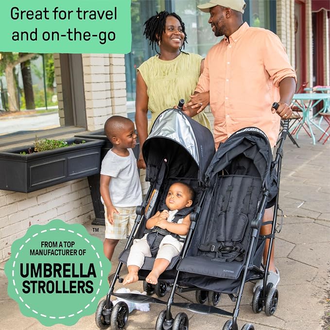 Summer Infant 3Dlite Folding Lightweight Side by Side Double Stroller - Image 2