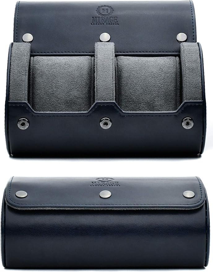 2 Watch Travel Case for Men – Watch Roll by MirageLuxuryTravel