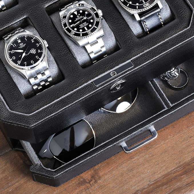 ROTHWELL 6 Slot Leather Watch Box - Image 7