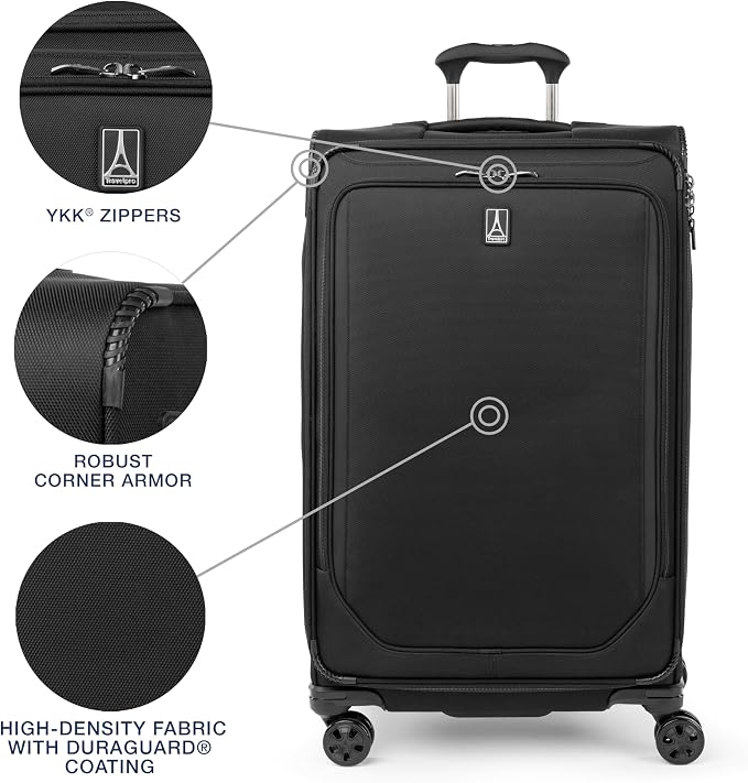 Travelpro Crew Classic Lightweight Softside Expandable Checked Luggage - Image 3