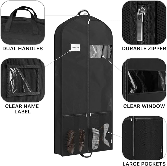 Simple Houseware 60-Inch Travel Garment Bag - Image 4