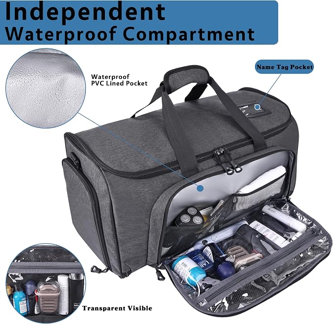 Garment Duffle Bags for Travel, YKK Zippers Carry On Convertible Suit Bag - Image 2