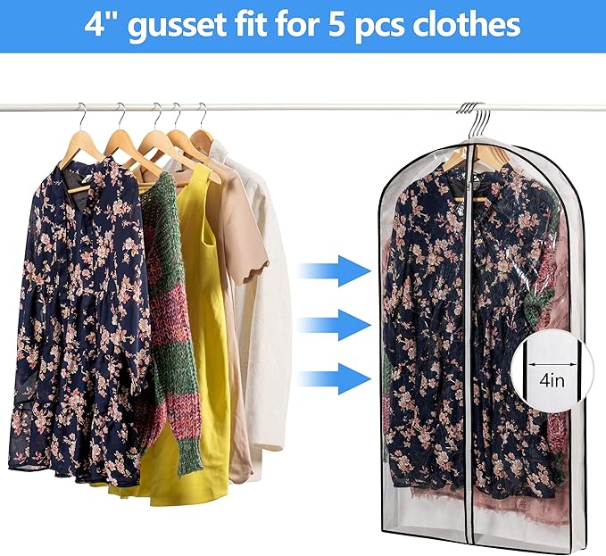 Clear Plastic Hanging Clothes Bags - Image 3