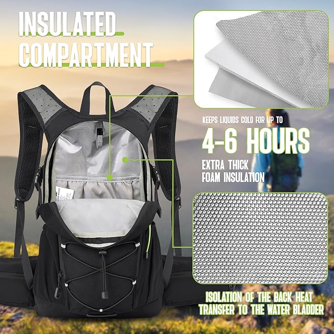 N NEVO RHINO Hydration Backpack, 18L Multipurpose Hiking Backpack - Image 2