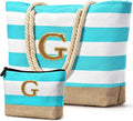 Becokan Beach Bag Initial Beach Tote by BecokanBeachBagSpecialist