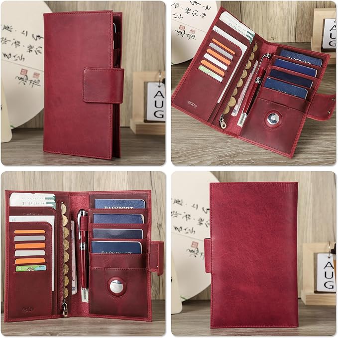 Top Grain Leather Travel Passport Wallet Holder - Image 2