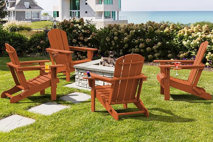 SERWALL Adirondack Chair with Cup Holders - Image 8