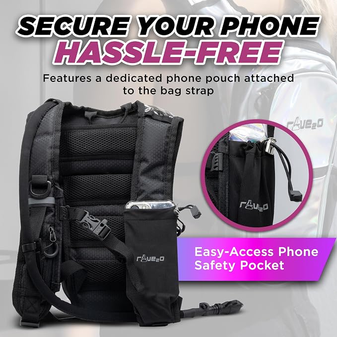 Rave Hydration Backpack – Anti-Theft Festival Hydration Pack - Image 7