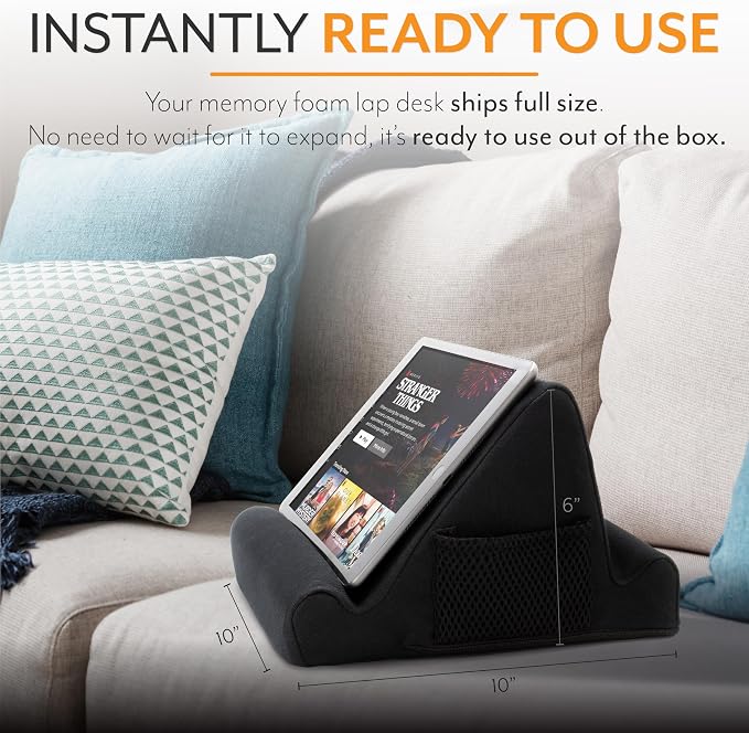 Brookstone - Memory Foam Lap Desk Tablet Holder, Holds Phones, E-Book Readers - Image 7
