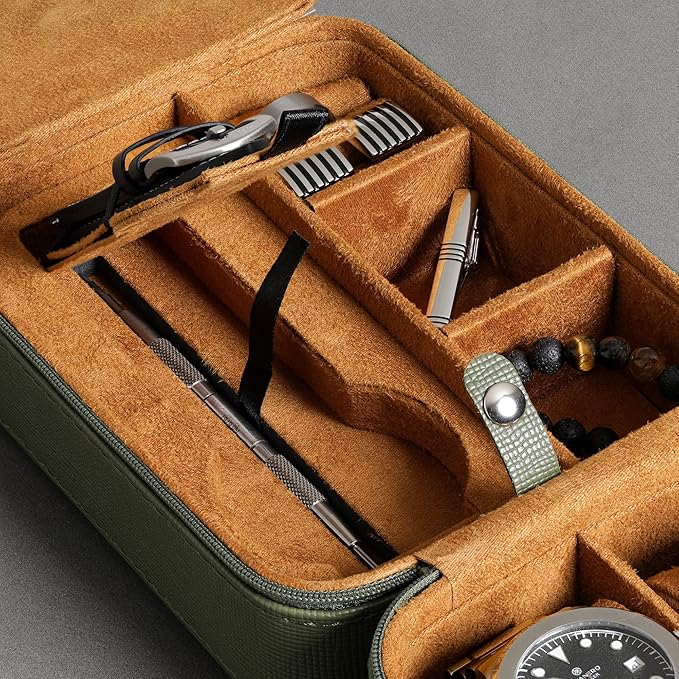 ROTHWELL 5 Watch Travel Case Storage Organizer - Image 6
