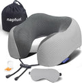 napfun Neck Pillow for Traveling, Upgraded Travel Neck Pillow for Airplane 100% by NAPFUN