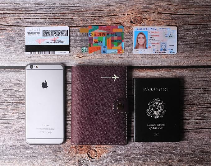 Genuine Leather Passport Case, RFID Passport Cover - Image 7