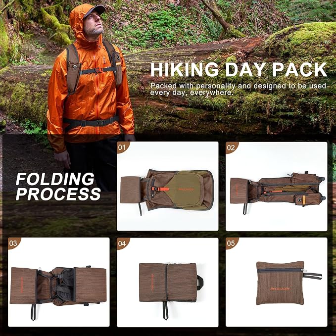 20L Small Hiking Backpack for Men Women Foldable Packable Back Pack Ultralight - Image 7