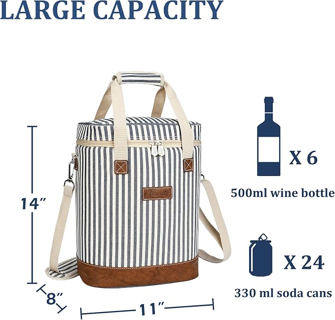 Tirrinia 6 Bottle Wine Cooler Bag - Image 6