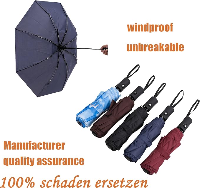 SY COMPACT Travel Umbrella Windproof Automatic Umbrellas Small Compact UV Sun - Image 6