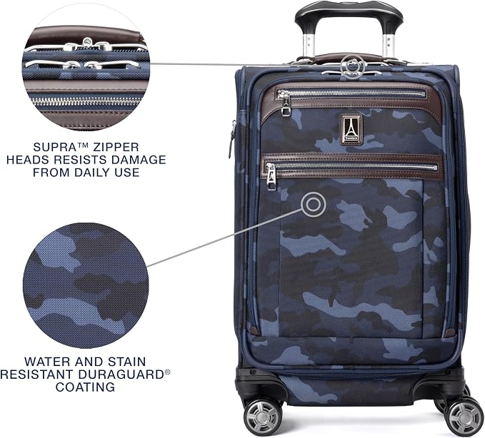 Travelpro Platinum Elite Softside Expandable Carry on Luggage, 8 Wheel Spinner - Image 3
