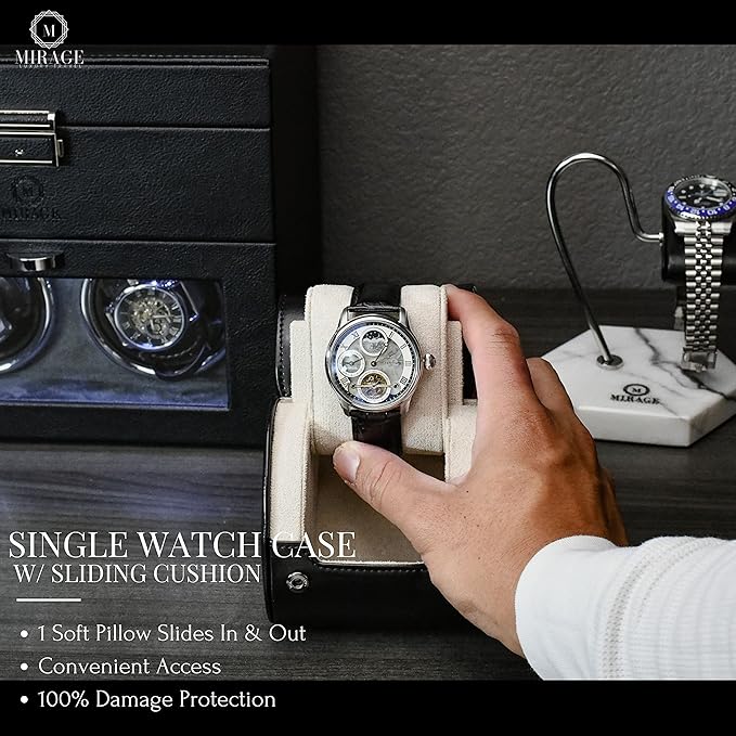 Black/Ivory - 1 Watch Travel Case - Image 3
