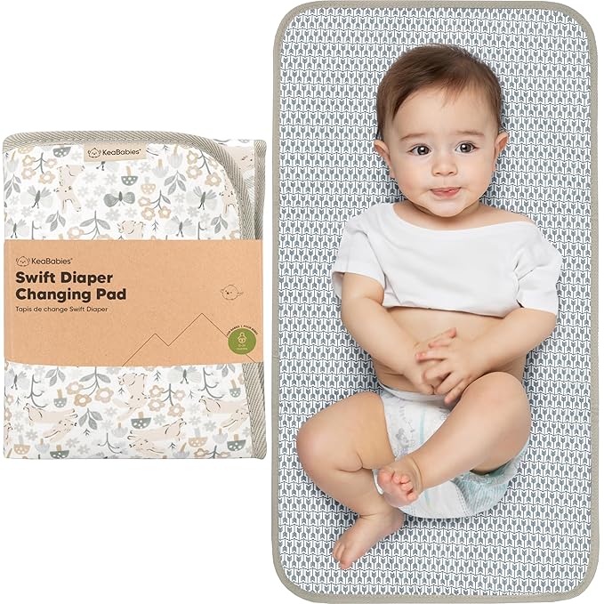 KeaBabies Portable Diaper Changing Pad, Easy Wipe Clean by KeaBabies
